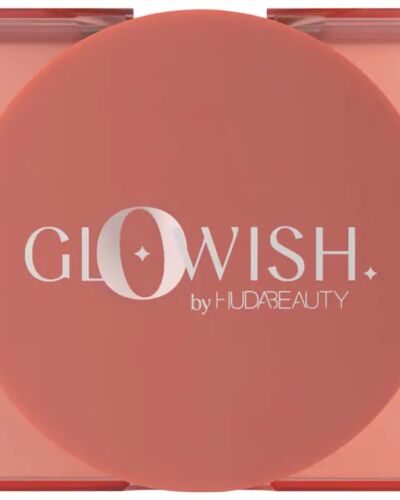 HUDA BEAUTYGloWish Cheeky Vegan Soft Glow Powder BlushColor: Sassy Saffron – warm orangey nude