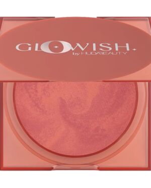 HUDA BEAUTYGloWish Cheeky Vegan Soft Glow Powder BlushColor: 02 Caring Coral – mid toned rosey coral