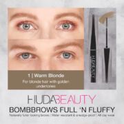 HUDA BEAUTY#BombBrows Full ‘n Fluffy Volumizing Fiber GelColor: Warm Blonde – for blonde hair with golden undertone