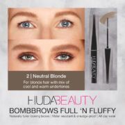 HUDA BEAUTY#BombBrows Full ‘n Fluffy Volumizing Fiber GelColor: Neutral Blonde – for blonde hair with mix of cool and warm undertones